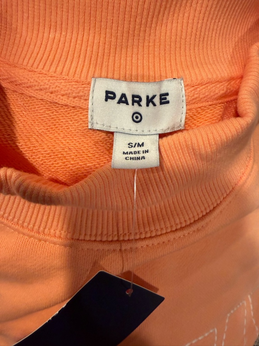 Parke x Target Women’s Mockneck Pullover Sweatshirt in Peach Orange - Picture 3 of 3